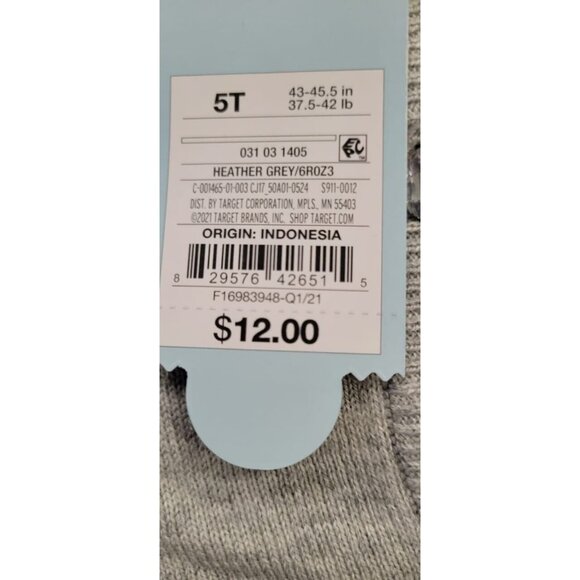 Cat & Jack Button Up Cardigan Girls 5T Heather Grey Long Sleeve NEW - Picture 3 of 5